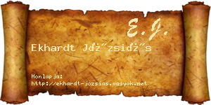 Ekhardt Józsiás névjegykártya